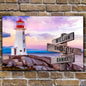 Lighthouse Family Names Sign
