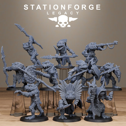 3D Printed Bogkin Spearmen by StationForge Miniatures