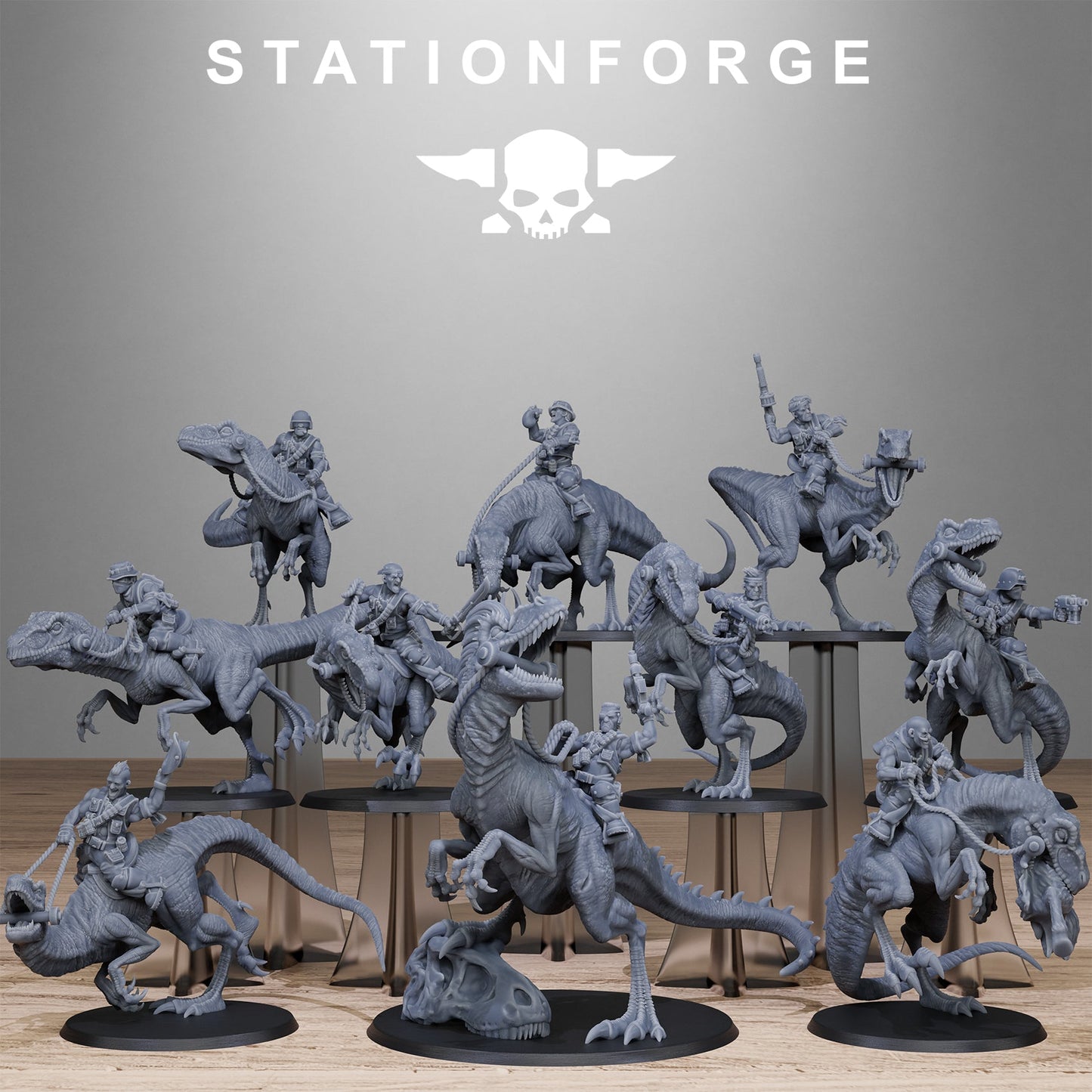 3D Printed GrimGuard Jungle Raptors by Stationforge Miniatures