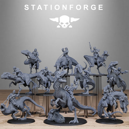 3D Printed GrimGuard Jungle Raptors by Stationforge Miniatures