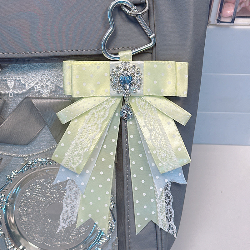 Cheering Fan Bow-knot Keychain Pin Pendant