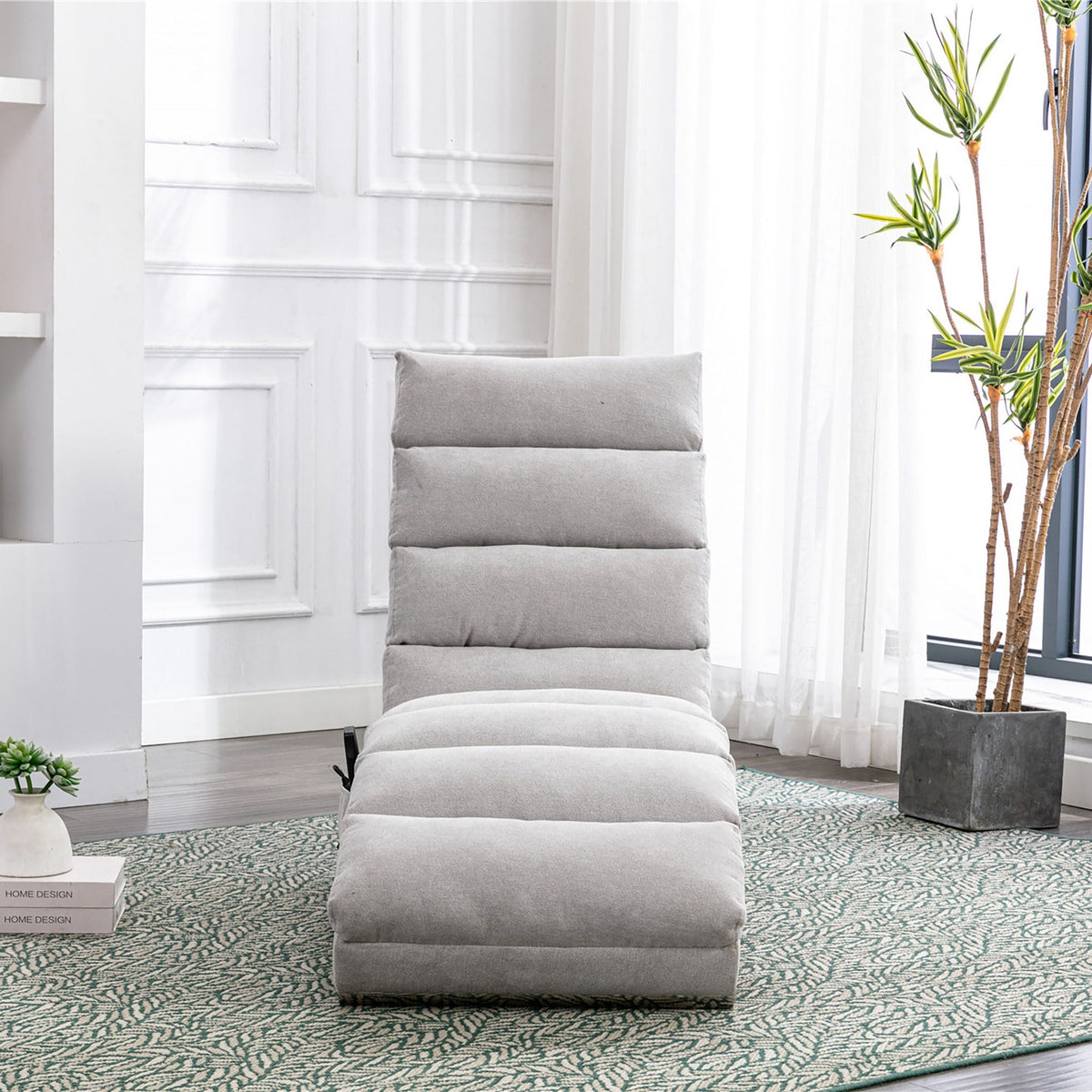 Massage Chaise Lounge Indoor With Remote Control, Ergonomic Electric Massage Lounger