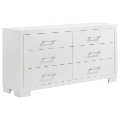 Jessica 5-piece Eastern King LED Bedroom Set Snow White