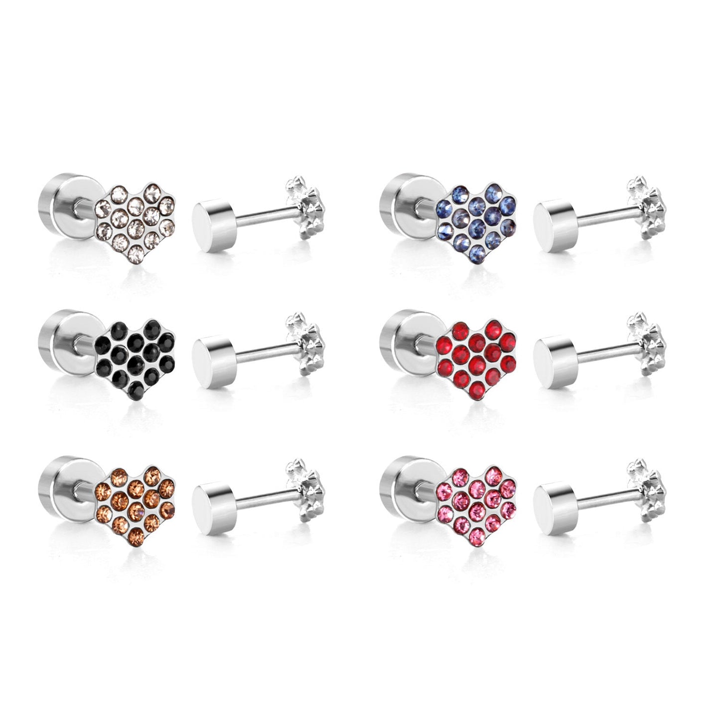 Cute And Sweet Crown-flower Earrings Stainless Steel Stud Earrings