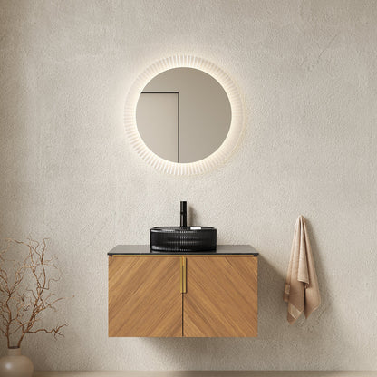 30' Bathroom Vanity&Sink, Modern Wall-Mounted Plywood Bathroom Storage Cabine...