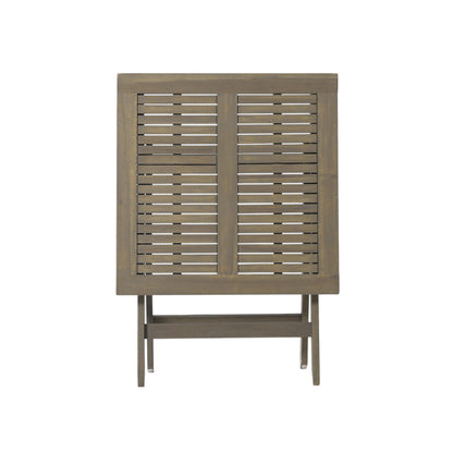 Outdoor Bistro Table Folding Acacia Wood Gray 25.5