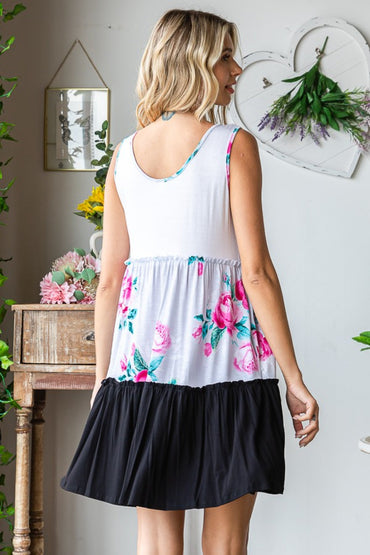 Full Size Scoop Neck Frill Tiered Dress For Women – Playful Tiered Dress, Chic Frill Dress, Feminine Scoop Neck Dress, Flattering Tiered Dress, Stylish Frill Dress, Comfortable Scoop Neck Dress, Versatile Tiered Dress