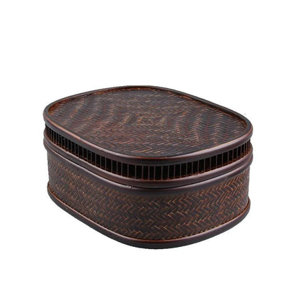 Bamboo & Lacquer Tea Set Storage Box – Chinese Tea Organizer