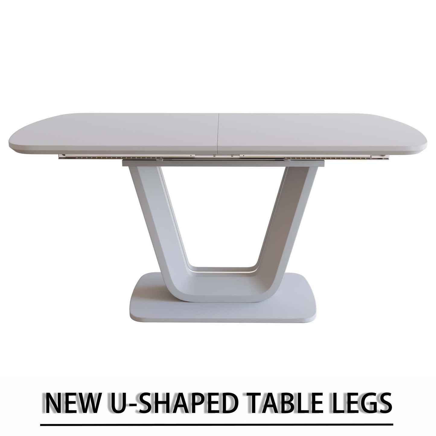 62.99-78.74' expandable dining table set for 2-8 people, equipped with 4 PU