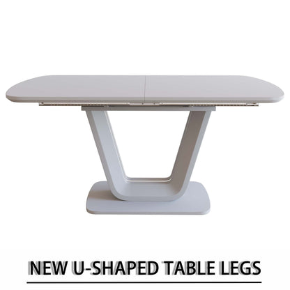 62.99-78.74' expandable dining table set for 2-8 people, equipped with 4 PU