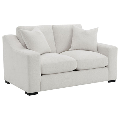 Ashlyn 2-piece Upholstered Track Arm Sofa Set Sand