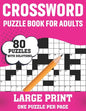 Crossword Puzzle Book For Adults: 80 Large Print Crossword Puzzles With Solutions Book For Adults Women Men Medium To Difficult Level To Make Their Mo - Paperback