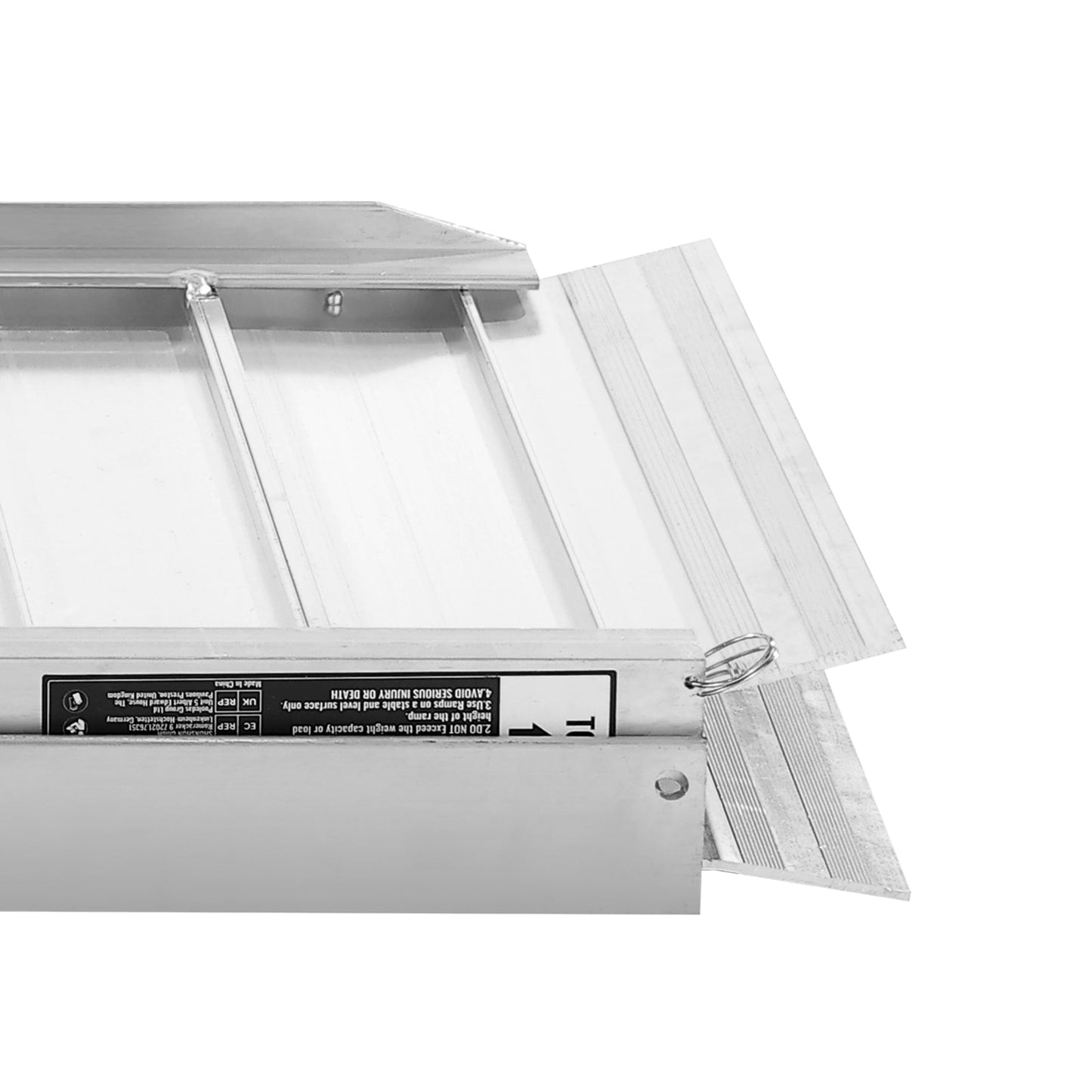 Wheelchair Ramp Aluminum 6 Ft Folding Non-Slip 800 Lb Capacity