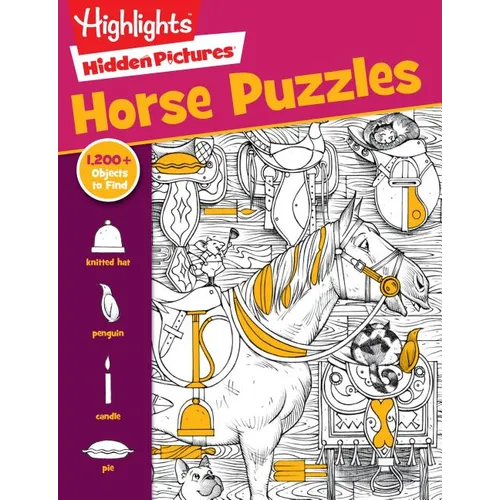 Horse Puzzles: Over 100 Search and Find Puzzles, Barns, Stables and Riding Adventures, Horse-Themed Hidden Pictures Activity Book for Kids 6 and Up - Paperback