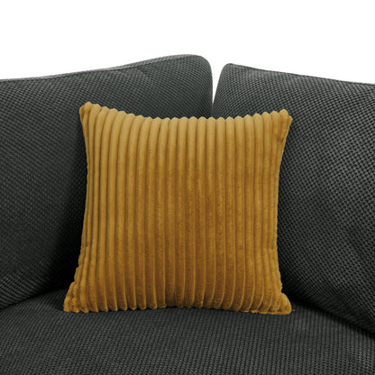 Sectional Sofa Modular Polyester Dark Gray 10 Seat