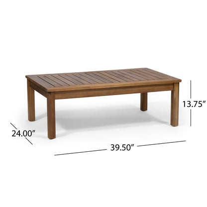 Outdoor Patio Set Acacia Wood Rope Teak Cushions 4 Seater