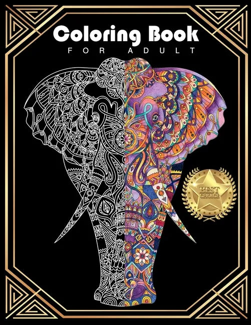 adult coloring book mandala animals: Stress Relieving Designs Animals Mandalas, Flowers, - Paperback