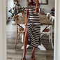 Women's Plus Size Printed Slit Loose Hem Dress