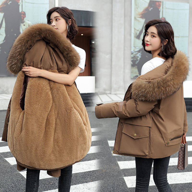 Tooling To Overcome The Thicker Loose Plus Size Women's Cotton-padded Jacket