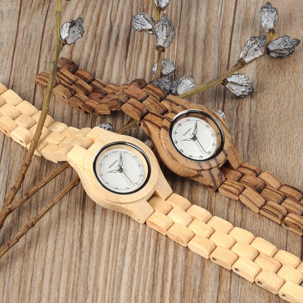 Mens And Womens Minimalist Casual Retro Wooden Watch