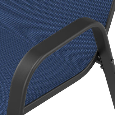 Outdoor Dining Chair 4-Piece Set Navy Blue Wide Seat 350 lb Waterproof