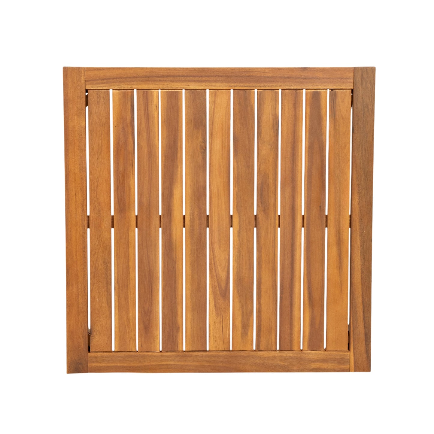 Outdoor Patio Set L-Shape Acacia Wood Teak Beige Cushions 6 Piece