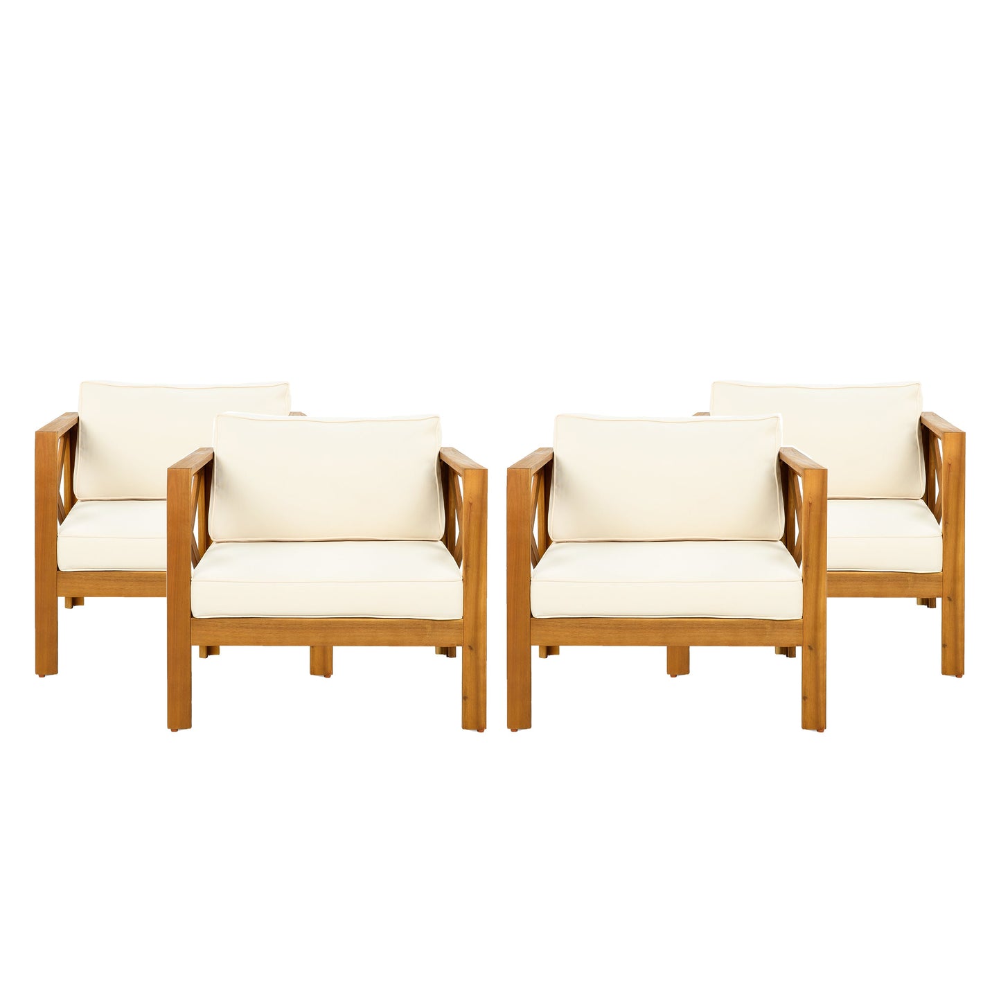 3 Piece Outdoor Conversation Set Acacia Wood Teak