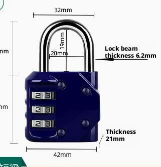 Mechanical combination lock-medium-black