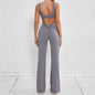 Hollow-out Beauty Back Sports Workout Clothes Jumpsuit