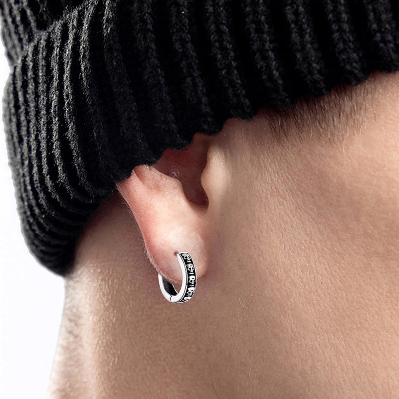 Dark-style Hip-hop Trendy Unisex Personalized Ear Studs Jewelry