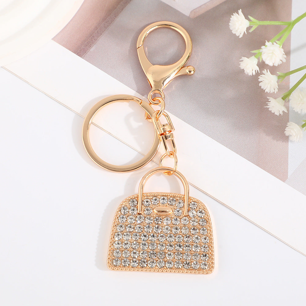 Creative Handbag Charm Minimalist Diamond-studded Keychain