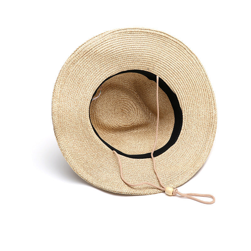 Summer Men's Foldable Outdoor Sun Hat Big Brim Straw Hat