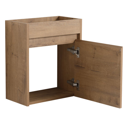 Soft Close Doors Bathroom Vanity With Sink, 16 Inch For Small Bathroom