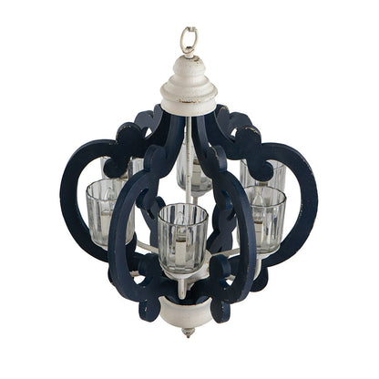Wood Chandelier 6-Light Farmhouse Natural Wood Pendant Kitchen Dining