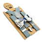 New Children's Suspender Printed Bow Tie Set