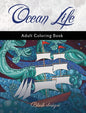 Ocean Life: Adult Coloring Book - Hardcover