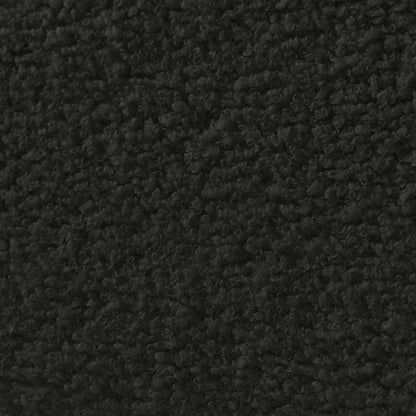 Sectional Sofa Teddy Fabric Black Console USB Cup Holder 3 Seat 330 LB