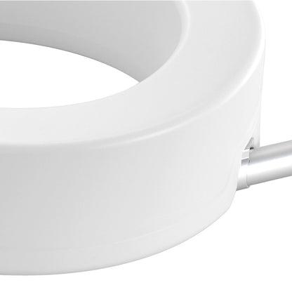 Raised Toilet Seat 3.5 In Height Aluminum Handrail EVA Padded Arms 300 LB