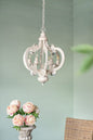 French Country Wood Chandelier 6-Light Farmhouse Pendant Adjustable Chain