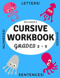 Beginner's Cursive Workbook Grades 2 - 5: Ocean and Underwater Themed Tracing and Handwriting Practice Book for Learning Script Writing - Paperback