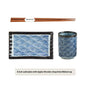 Rectangular Japanese Style Sushi Sashimi Plate and Cup