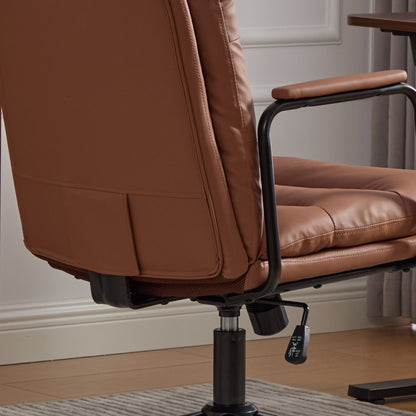 Office Chair,Mid Back Home Office Desk Task Chair with Wheels and Arms Ergono...