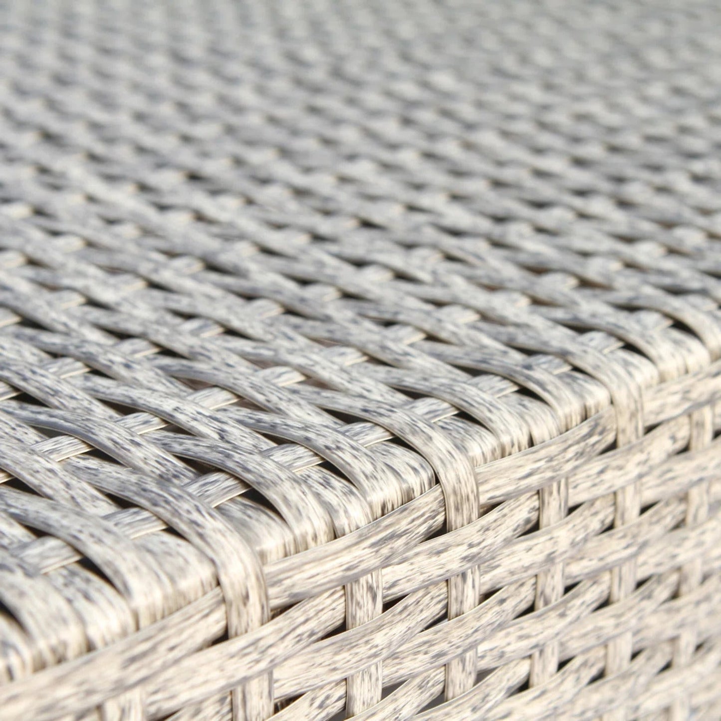 Outdoor Sectional Set HDPE Wicker Aluminum Gray Reversible 4 Person