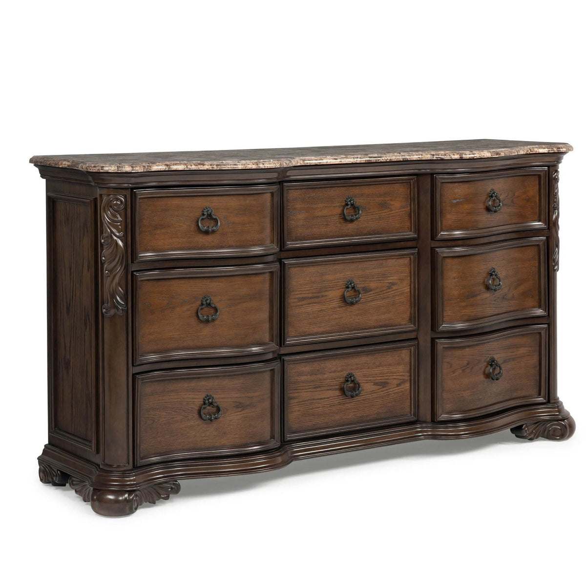 9 Drawers Dresser - Brown / Coffee