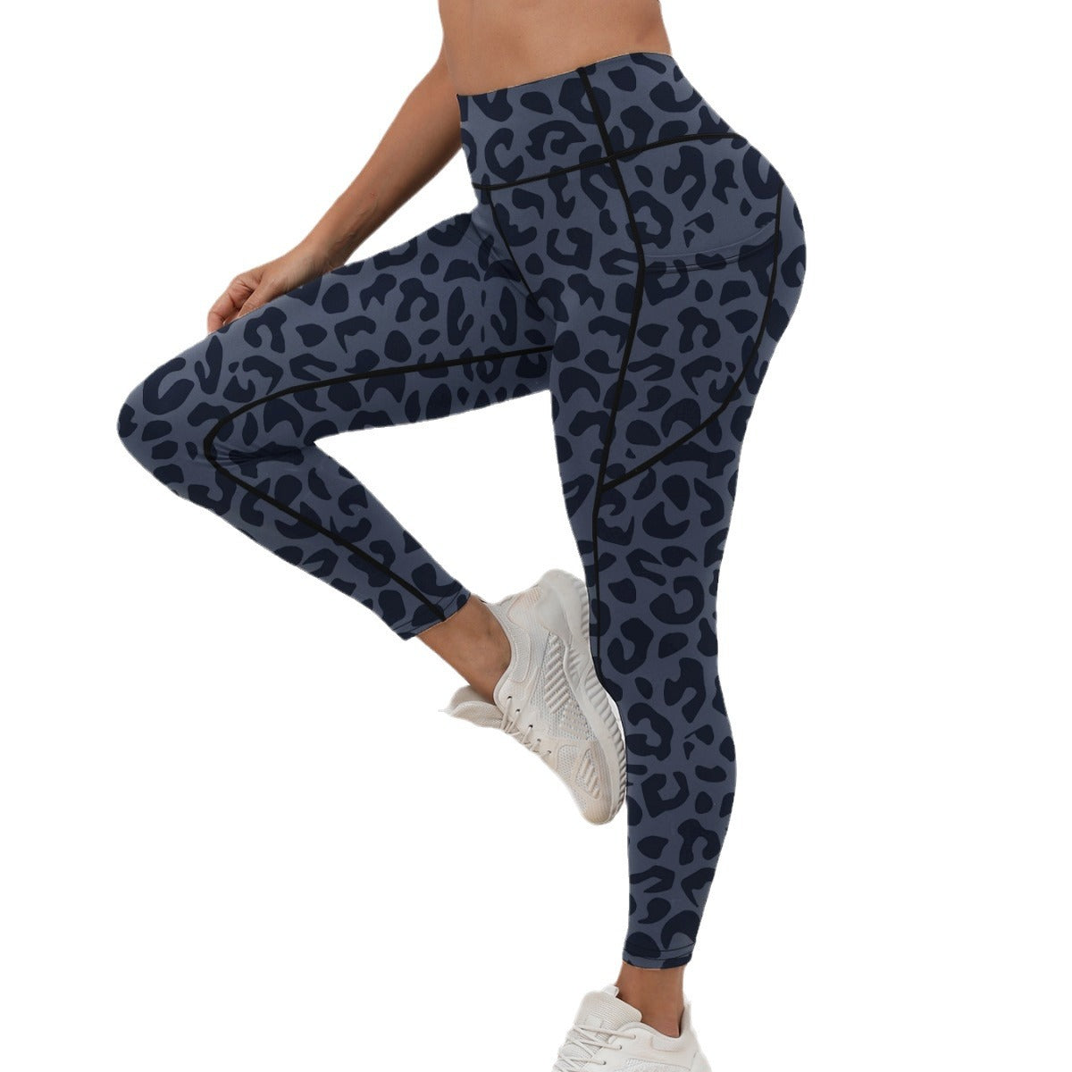 Leopard-print High-waisted Leggings For Women