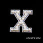 Pearl Rhinestone Cloth Sticker-Letter A-White-2 Pack
