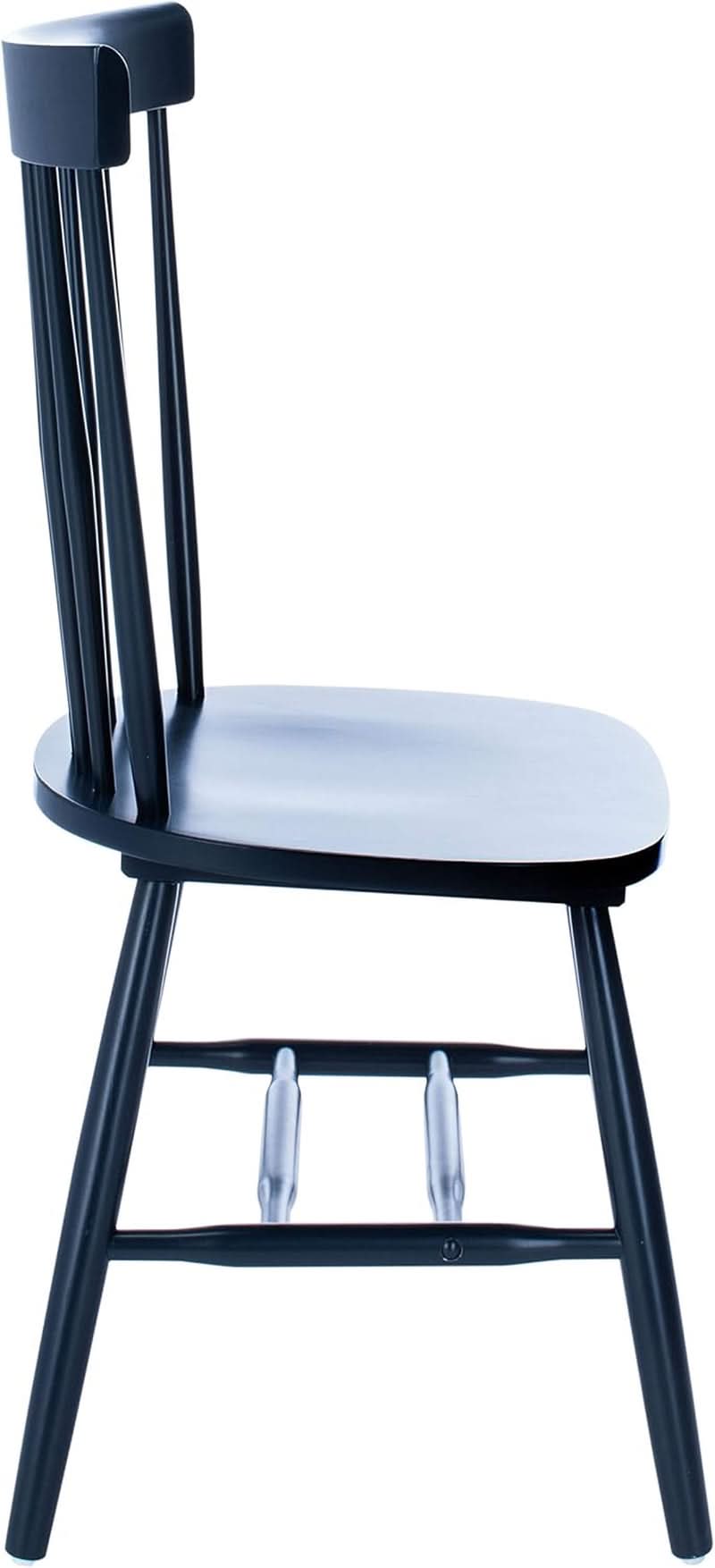 Navy Blue Windsor Spindle Solid Wood Dining Chair Set Of 2