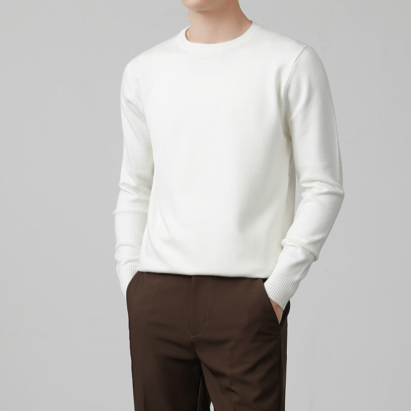 Thickened Knitted Crew-neck Sweater