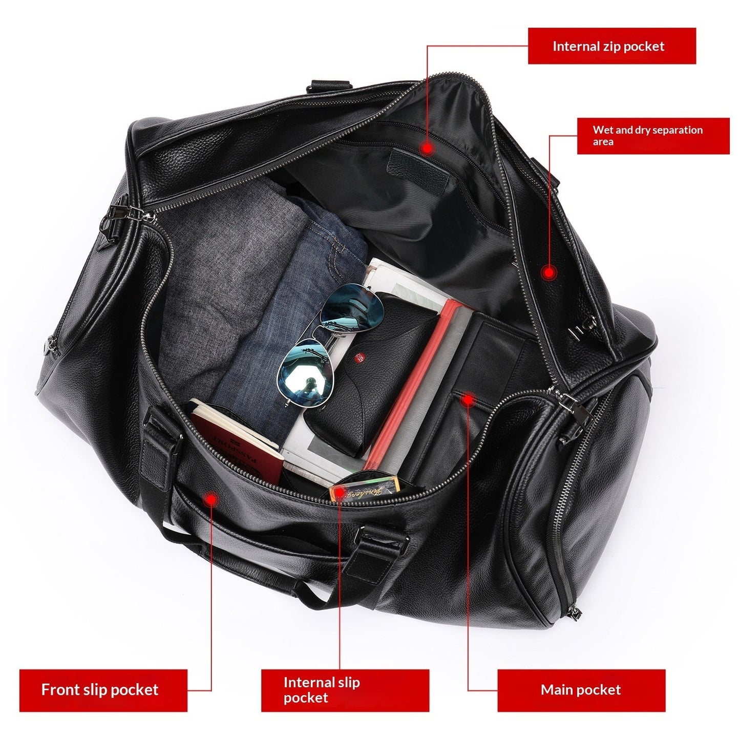 Mens Large-Capacity Waterproof Outdoor Duffel Bag