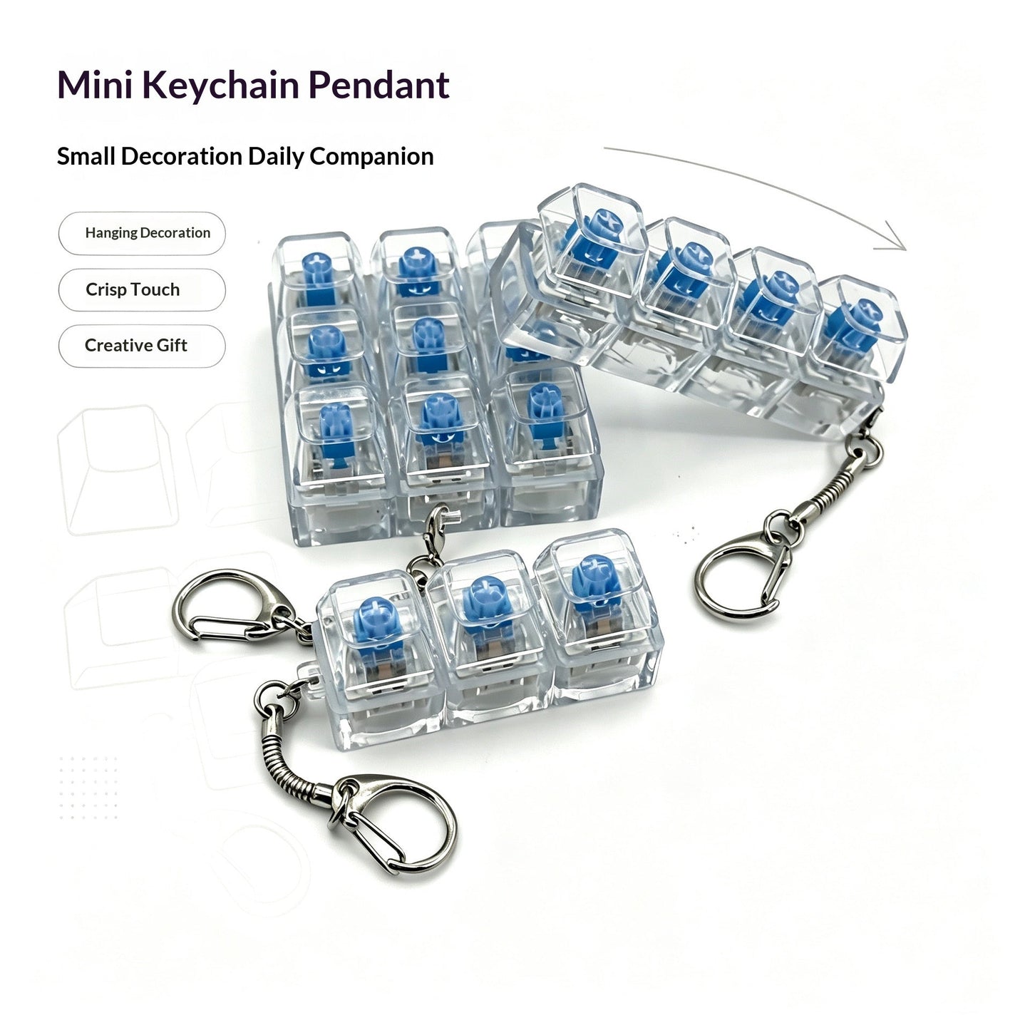 Highly Transparent PC Material Decompression Button For Decompression Toy